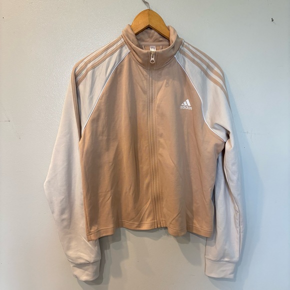 adidas Jackets & Blazers - Adidas Teamsport Tracksuit Magic Beige Sweatshiet/Pants Set Women’s Size XL